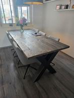 Mooie eettafel wagonhout, Huis en Inrichting, Tafels | Eettafels, Ophalen, Gebruikt, 200 cm of meer, 50 tot 100 cm
