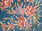 Handgeknoopt Oriental zijde tapijt blue floral 94x155cm, Zo goed als nieuw, Onbekend, Onbekend, 150 tot 200 cm