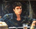 Scarface- Tony Montana- Mixed Media-Canvasdoek-80x100cm, Antiek en Kunst, Ophalen of Verzenden
