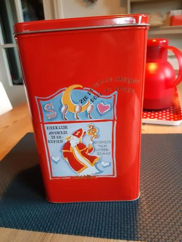Retro groot Sinterklaas blik  beschikbaar voor biedingen