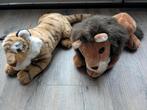liggende leeuw en tijger knuffel, Kinderen en Baby's, Speelgoed | Knuffels en Pluche, Ophalen of Verzenden, Zo goed als nieuw