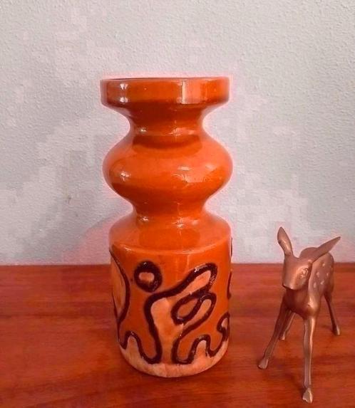 Mooi vintage fat lava vaas VEB Haldensleben 3077A, Antiek en Kunst, Antiek | Vazen, Ophalen of Verzenden