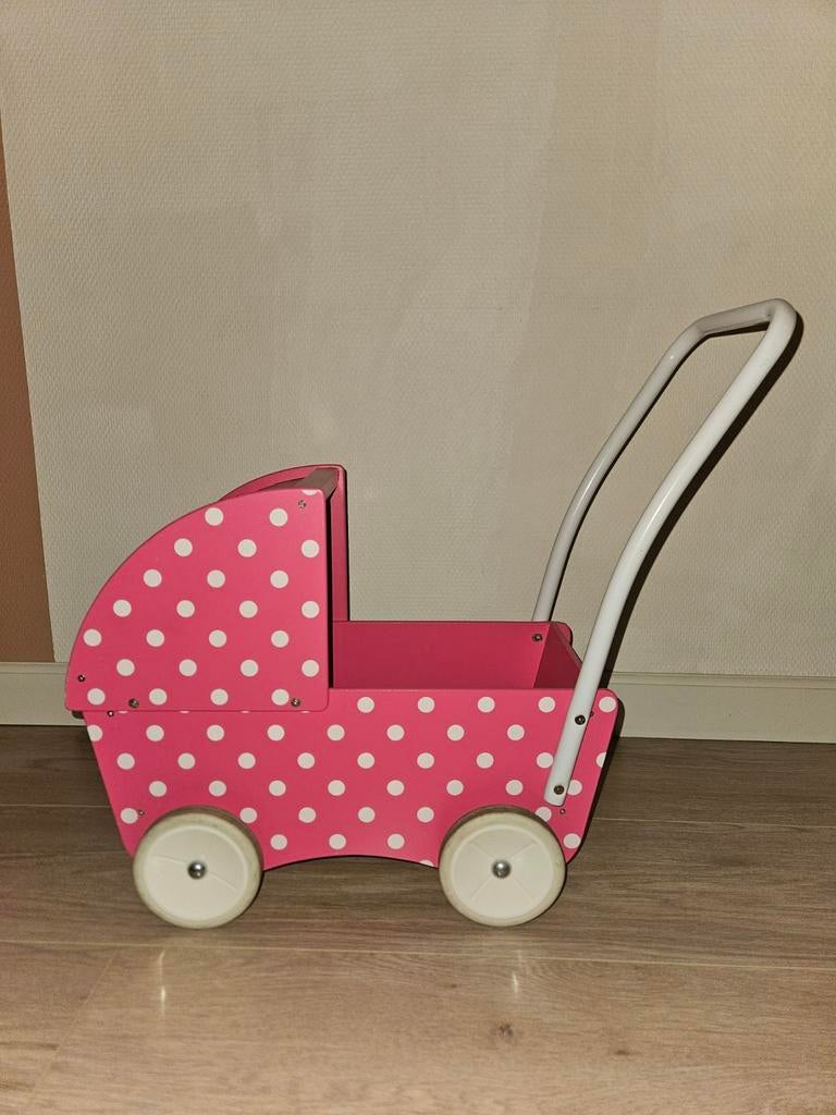 Houten Poppenwagen, Kinderen en Baby's, Speelgoed | Houten speelgoed, Ophalen, Gebruikt, Duw- of Trekspeelgoed