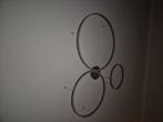 Hanglamp met ringen, Huis en Inrichting, Lampen | Hanglampen, Ophalen of Verzenden, Zo goed als nieuw, Minder dan 50 cm