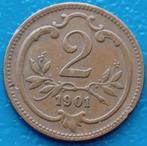 Oostenrijk 2 Heller - 1901 UNC, Verzenden, Oostenrijk, Losse munt
