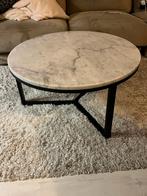Mooie natuursteen salontafel, Ophalen, 50 tot 100 cm, Rond, Zo goed als nieuw
