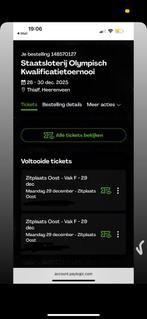 OKT 2x Zitplaatsen aan de finishzijde 29 december, Tickets en Kaartjes, Twee personen, December