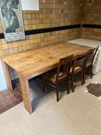 eettafel werktafel, Ophalen, Gebruikt, 100 tot 150 cm, Teakhout