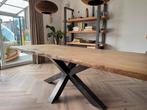 Massief eikenhouten eettafel – op maat door ‘Stoeretafels’, Ophalen, 100 tot 150 cm, Eikenhout, 200 cm of meer