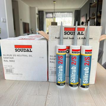 Sanitairkit Soudal Silirub 2/S neutr. silicone RAL9002  beschikbaar voor biedingen
