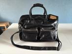 Cowboysbag The Bag zwart leer, Ophalen of Verzenden, Zo goed als nieuw, Zwart, Leer