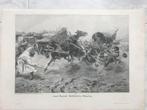 Josef Brandt: Gefährliche Situation, 1895, gravure, 32x22cm., Ophalen of Verzenden