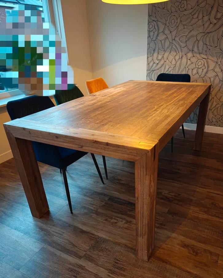 Eetkamertafel, Huis en Inrichting, Tafels | Eettafels, Gebruikt, 50 tot 100 cm, 200 cm of meer, Rechthoekig, Ophalen