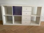 Ikea kast Kallax, 8 vakken, wit, Huis en Inrichting, Ophalen, Zo goed als nieuw, Minder dan 150 cm, Minder dan 100 cm