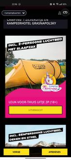 2x Zwarte Cross camping t Zilveruitje kaarten, Twee personen