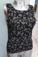 Coppens Claudia Strater mooie top zwart grijs kraaltjes 38, Maat 38/40 (M), Verzenden, Zwart, Zo goed als nieuw