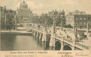 (304-273-043) Amsterdam Hooge Sluis met Paleis v. Volksvlijt beschikbaar voor biedingen