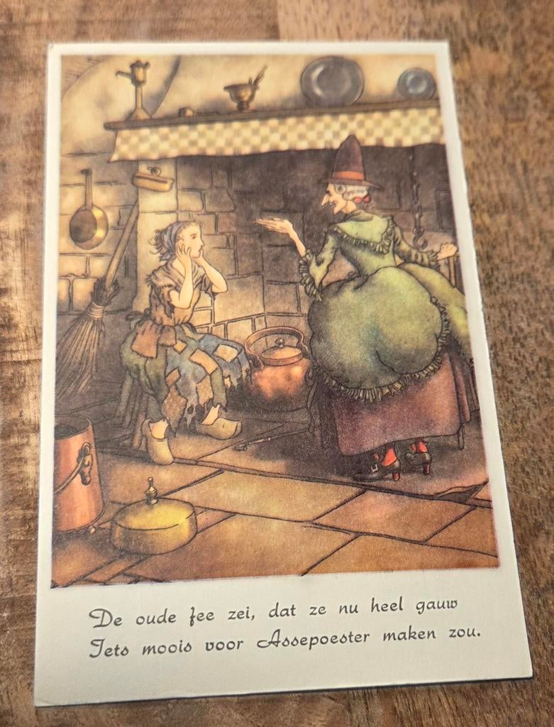 Assepoester, Verzamelen, Ansichtkaarten | Themakaarten, Ongelopen, 1940 tot 1960, Kinderen, Verzenden