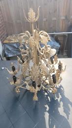 Grote  kroonluchter brocante smeedijzeren hanglamp, Huis en Inrichting, Lampen | Hanglampen, Ophalen, Zo goed als nieuw, 75 cm of meer