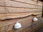Landelijke hanglamp: eiken tak met twee lampen, Ophalen, Minder dan 50 cm, Metaal, Landelijk