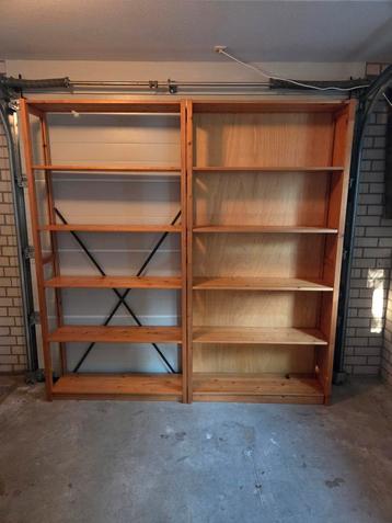 Vintage retro lundia stellingkast, houten kast beschikbaar voor biedingen