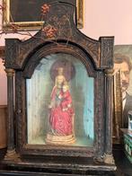 Brocante altaartje met gipsen Maria beeld, Antiek en Kunst, Ophalen