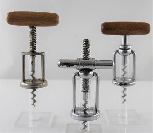 Drie mechanische kurkentrekkers, Verzamelen, Overige Verzamelen, Gebruikt, Ophalen of Verzenden