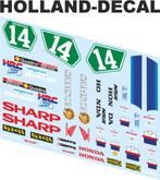 Decals Honda NSR250 Zeelenberg 90 Nurburgring winner 1/12, Ophalen of Verzenden, Nieuw, Groter dan 1:32