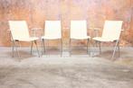 ZGANieuw 4 cremekleurige leren Leolux Natello design stoelen