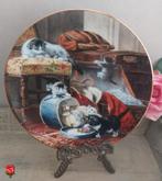 W.S. George Mischief with the Hatbox bord 1 Victorian Cat, Antiek en Kunst, Ophalen of Verzenden