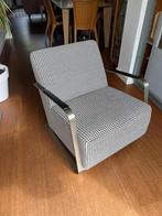 Zuiver Fauteuil Adwin zwart-witte bekleding, Huis en Inrichting, Fauteuils, Ophalen, Gebruikt, Minder dan 75 cm, Metaal