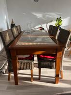 Eettafelset, Huis en Inrichting, Ophalen, Gebruikt, 50 tot 100 cm, Vijf personen of meer