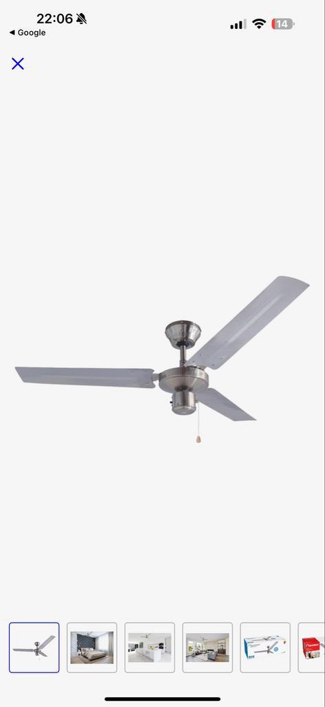 5 stuks! Plafondventilator Bestron DT48C - Nieuw in doos!, Huis en Inrichting, Lampen | Hanglampen, Nieuw, Minder dan 50 cm, Metaal