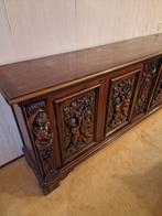 Prachtige antieke dressoir met houtsnijwerk, Ophalen