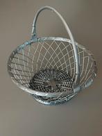 Vintage metalen draad fruitmand wire retro metaal, Overige materialen, Gebruikt, Mand, Rond