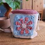 Nieuw - zelfgemaakt projectbag / handwerktas, gehaakt, Hobby en Vrije tijd, Breien en Haken, Ophalen of Verzenden, Nieuw, Breien of Haken