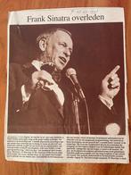 Krantenartikels over het overlijden van Frank Sinatra, Verzamelen, Ophalen of Verzenden, 1980 tot heden, Tijdschrift