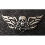 Harley Broche, pin, badge, RVS, CNC, B&S Winged Skull., Ophalen of Verzenden, Nieuw zonder kaartje, Overige typen