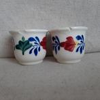 Boerenbont eierdorpjes - 2 stuks -, Overige typen, Ophalen of Verzenden, Zo goed als nieuw, Aardewerk