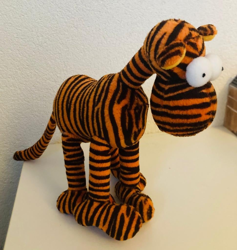 Tijger Knuffel – Mordillo Crazy Zoo Vintage Collectors item, Ophalen of Verzenden, Zo goed als nieuw, Overige typen