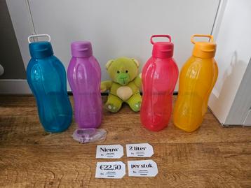 * Tupperware NIEUWE eco flessen 2 liter met handvat sportdop beschikbaar voor biedingen