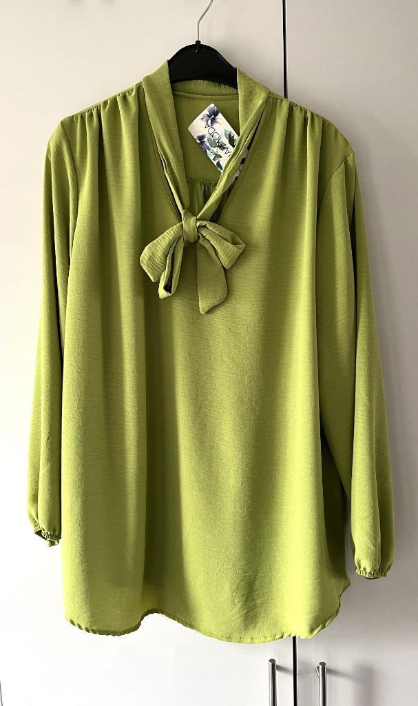 🍁Mooie olijf groene wijde blouse van Italia Moda 44 46, Kleding | Dames, Blouses en Tunieken, Nieuw, Maat 42/44 (L), Groen, Verzenden