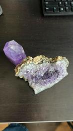 Amethist cluster en spike, Verzamelen, Mineralen en Fossielen, Ophalen of Verzenden, Mineraal