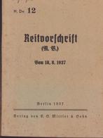 Wehrmacht 'Reitvorschrift' 1937, Verzenden, Landmacht, Duitsland, Boek of Tijdschrift