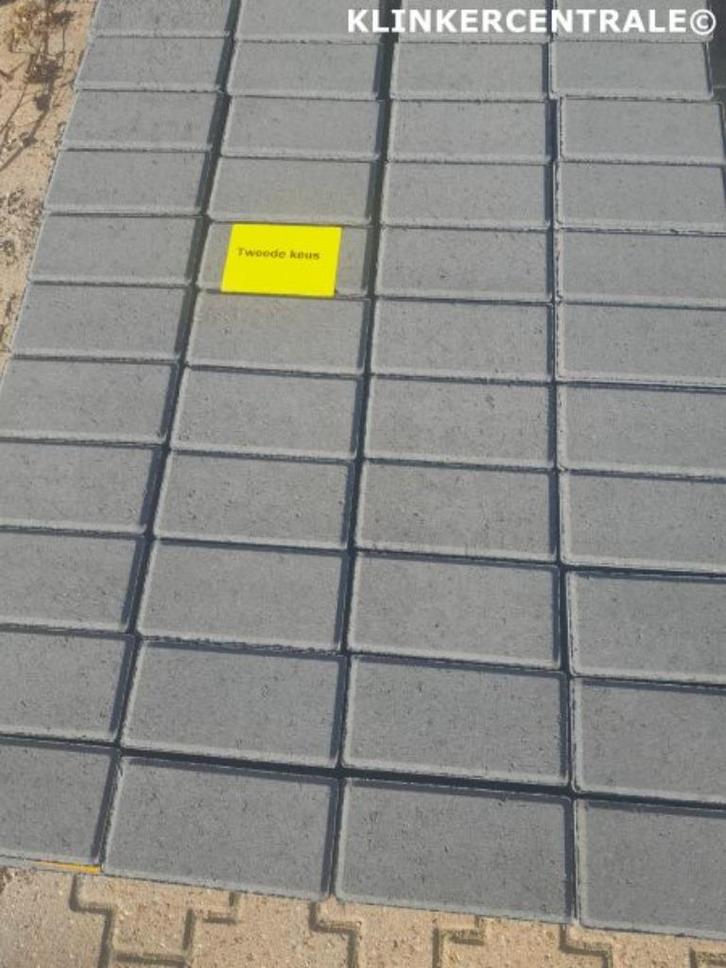 KORTING B-KEUS 100m2 antraciet betonklinkers straatstenen bk, Tuin en Terras, Tegels en Klinkers, Nieuw, Klinkers, Beton, 10 m² of meer