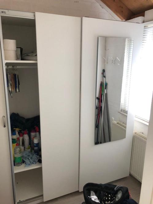 IKEA pax kast met schuifdeuren en passpiegel, 150x66x201, Huis en Inrichting, Kasten | Kledingkasten, Zo goed als nieuw, 200 cm of meer