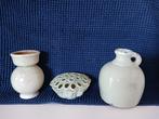 Lichtgroene aardewerken woonaccessoires  3 st, Huis en Inrichting, Woonaccessoires | Vazen, Ophalen, Overige kleuren, Aardewerk of Porselein