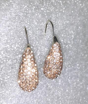 oorbellen hangers rosegold strass kristallen beschikbaar voor biedingen