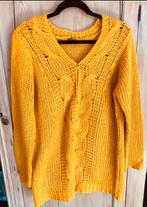Gele V-hals gebreide warme winter trui maat 40, Kleding | Dames, Truien en Vesten, Ophalen, Zo goed als nieuw, Maat 38/40 (M)