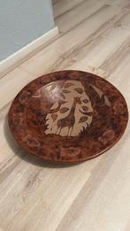 Grote schaal 38 cm keramiek Afrikaans Giraffe, Ophalen, Zo goed als nieuw, Rond, Porselein of Keramiek